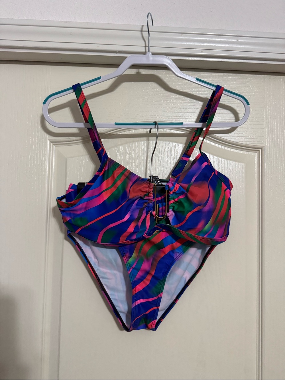 Women’s  Multicolor Striped Two Piece Swimsuit (NWOT)